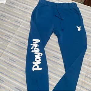 Playboy x Pacsun Blue Bubble Logos Sweats Small